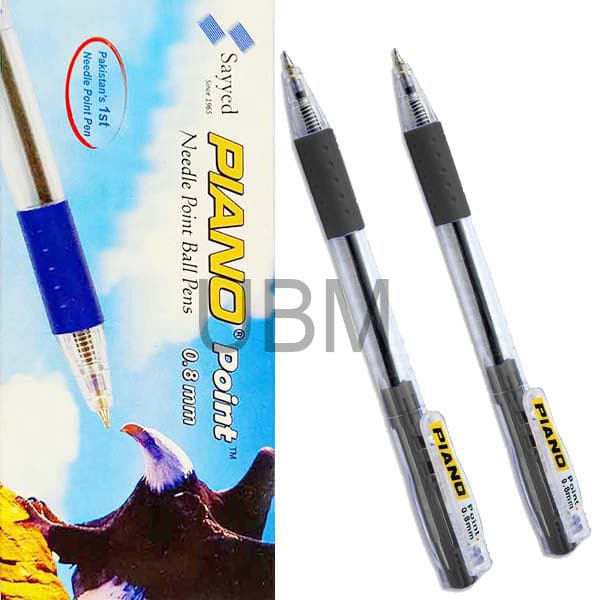 Piano Ball Pen 0.8 Black (Box)
