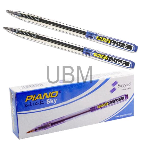 Piano Ball Pen Click Sky Blue