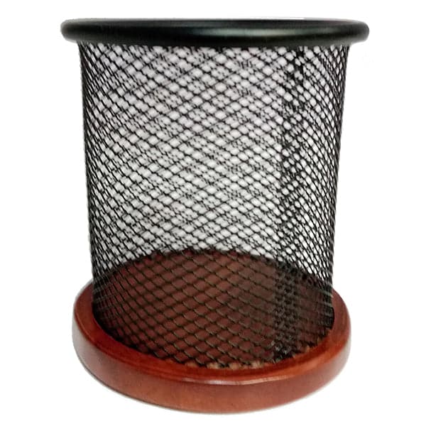 Metal Mesh Pen Stand Round