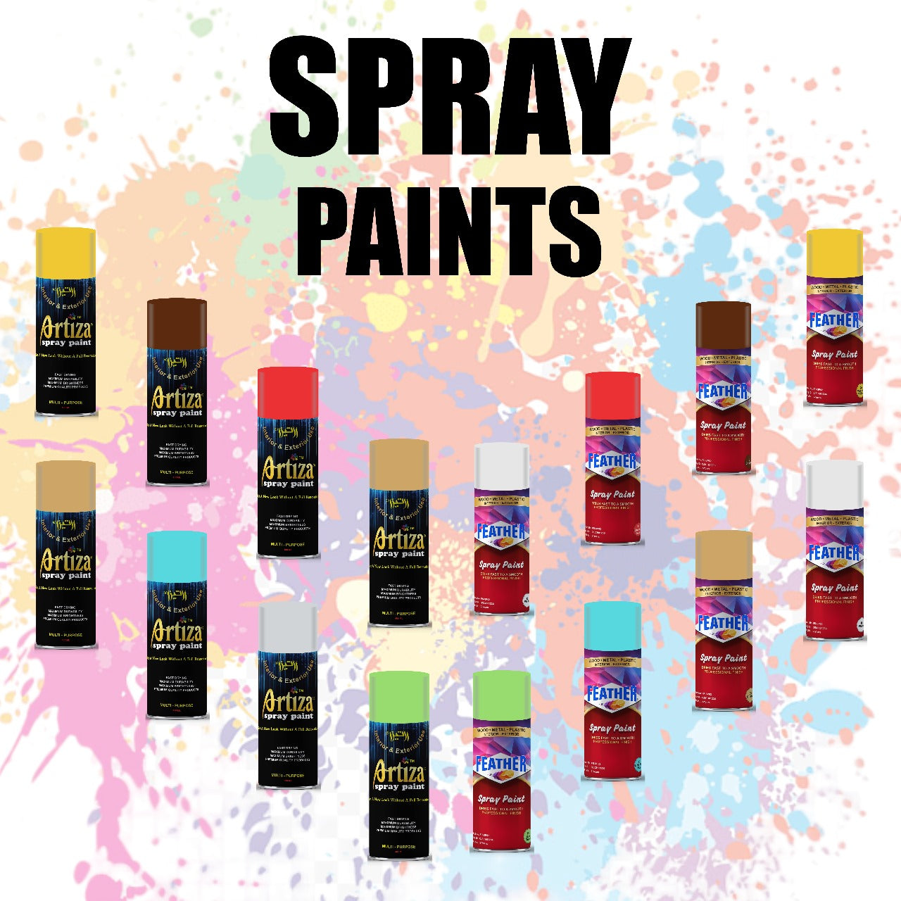 Artiza & Feather Spray Paints