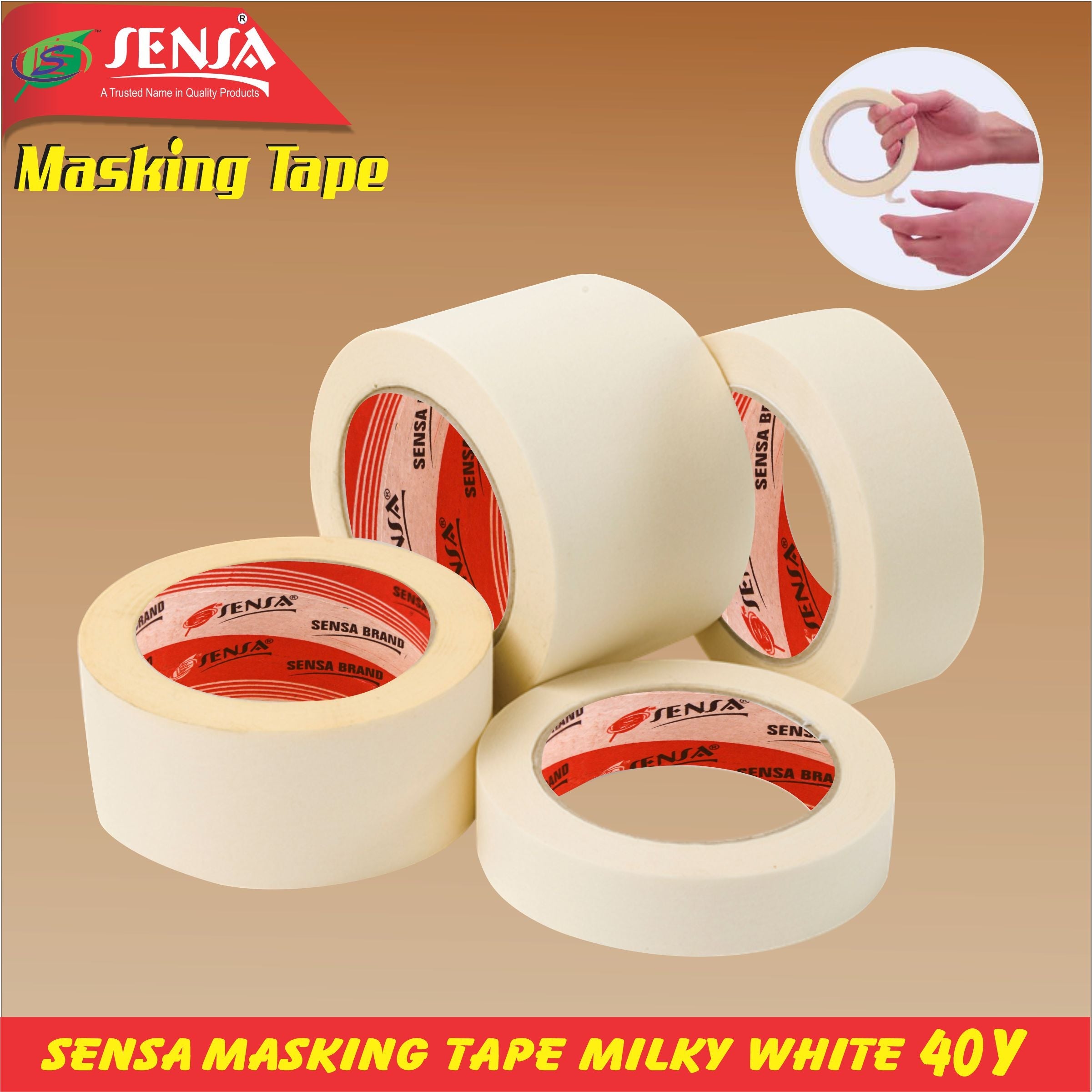 Sensa Masking Tape Milky White 40Y