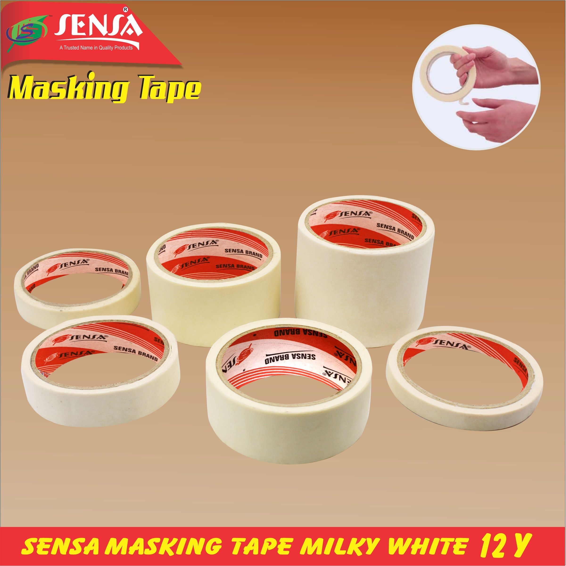 Sensa Masking Tape Milky White 12Y