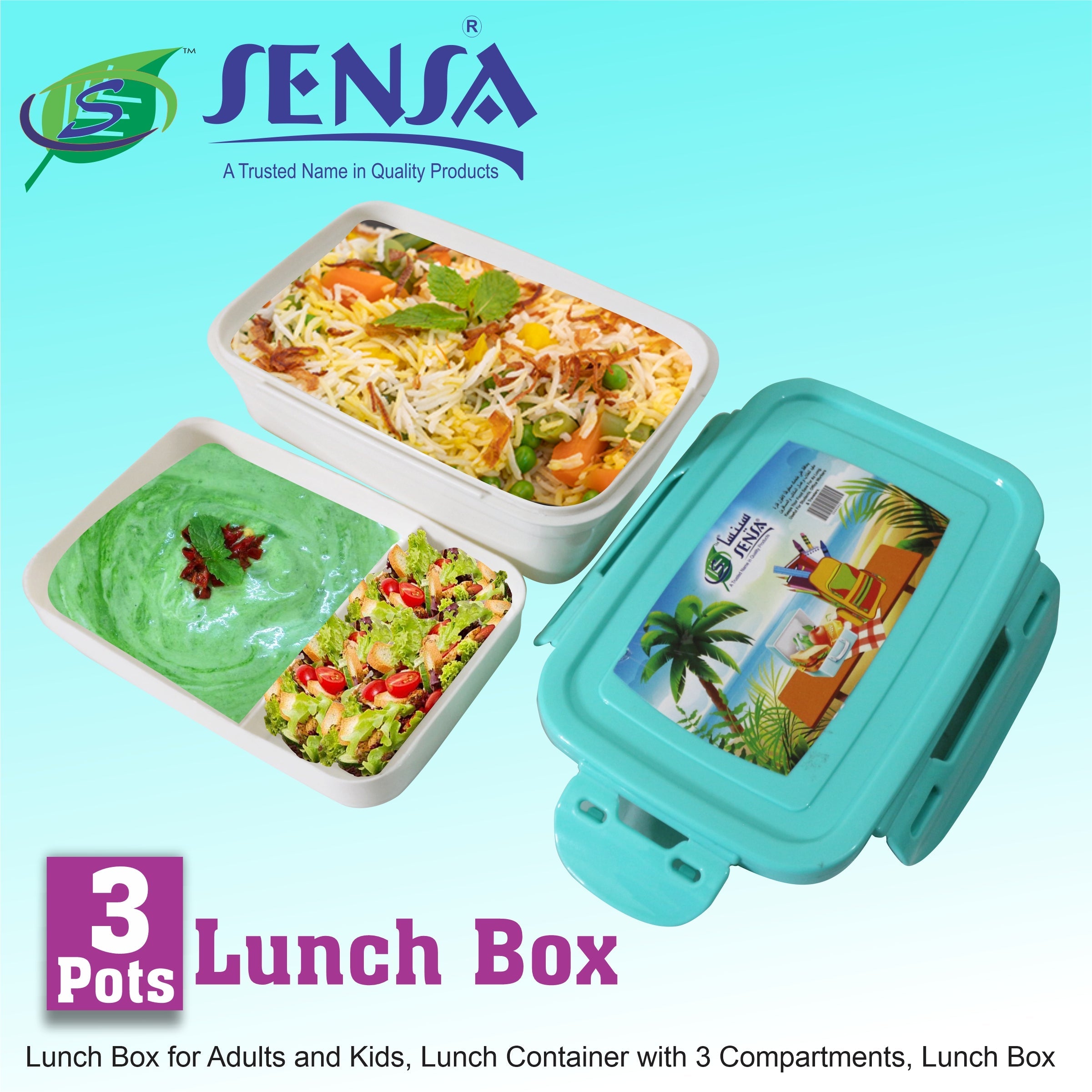 Sensa Plastic Lunch Box #5052