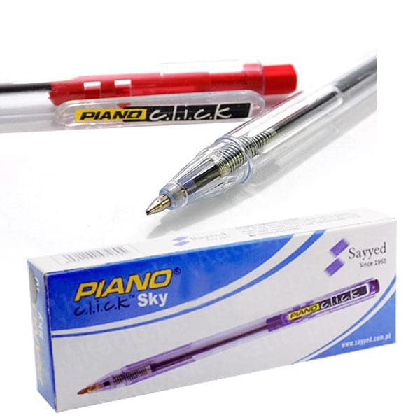 Piano Click Sky Ballpoint Pen Pack of 10